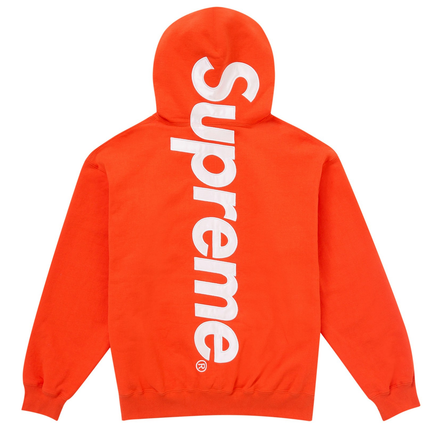 Supreme Satin Applique Hooded Sweatshirt FW24 Bright Orange 0544c0f1-646f-4263-bcb3-6e70ba0122cf, vue principale