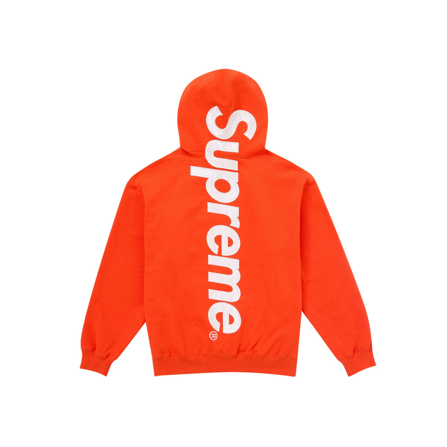 Supreme Satin Applique Hooded Sweatshirt FW24 Bright Orange 0544c0f1-646f-4263-bcb3-6e70ba0122cf, vue principale