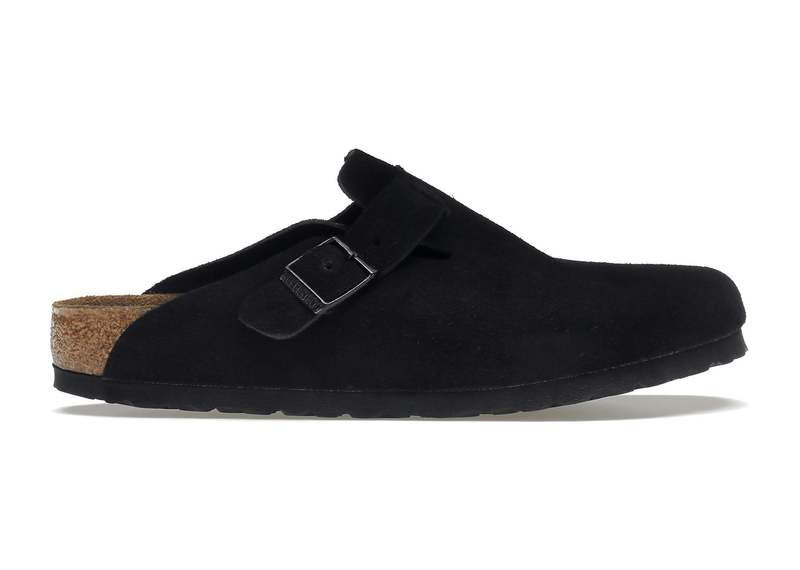 Birkenstock Boston Soft Footbed Suede Black
