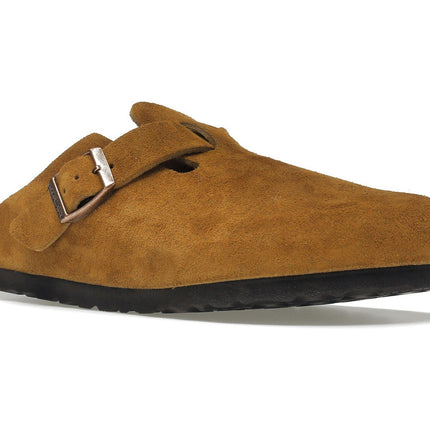 Birkenstock Boston Soft Footbed Suede Mink 1009542/1009543, trois-quarts avant extérieur