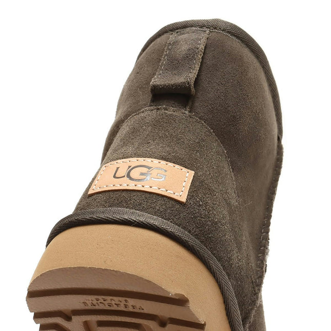 UGG Classic Mini II Boot Slate 1016222-SLA, détail arrière et semelle