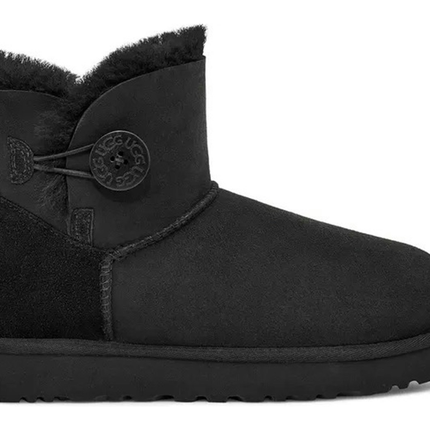 UGG Mini Bailey Button Boot Black 1016422-BLK, vue principale
