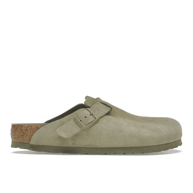 Birkenstock Boston Soft Footbed Suede Faded Khaki 1019054, vue principale