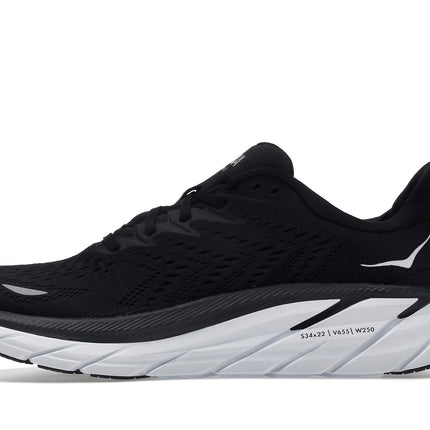 Hoka One One Clifton 8 Black White 1119393-BWHT, profil intérieur