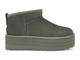 UGG Classic Ultra Mini Platform Boot Moss Green 1135092-MSG, vue principale