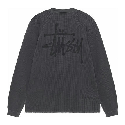 Stüssy Raglan Thermal L/S Crew Washed Black 1140356-WABL, vue principale