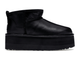 UGG Classic Ultra Mini Platform Boot Black Leather 1141510-BLLE, vue principale
