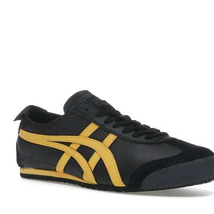 Onitsuka Tiger Mexico 66 Black Yellow 1183A201-003, trois-quarts avant extérieur