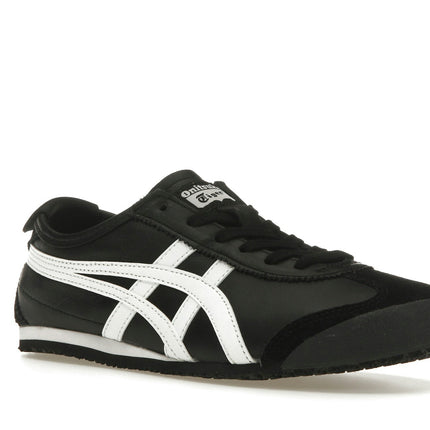 Onitsuka Tiger Mexico 66 Black White 1183C102-001/DL408-9001, trois-quarts avant extérieur