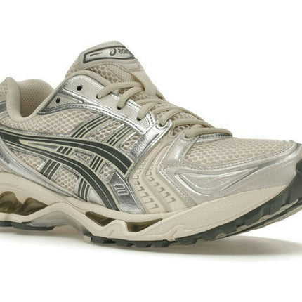 Asics Gel-Kayano 14 Birch Dark Pewter 1201A019-200, trois-quarts avant extérieur