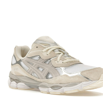 Asics Gel-NYC White Oyster Grey 1201A789-105, trois-quarts avant extérieur