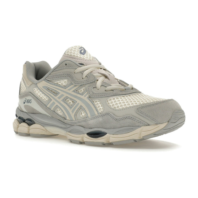 Asics Gel-NYC Ivory Mid Grey 1203A372-600, trois-quarts avant extérieur