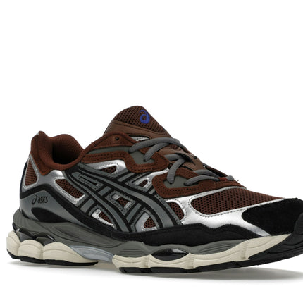 Asics Gel-NYC Reddish Brown Steeple Grey 1203A383-200, trois-quarts avant extérieur
