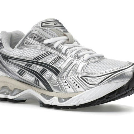 Asics Gel-Kayano 14 White Graphite Grey 1203A537-110, trois-quarts avant extérieur