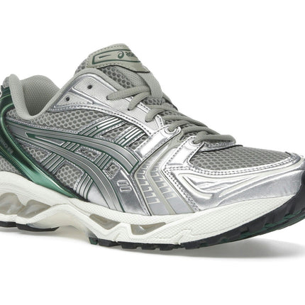 Asics Gel-Kayano 14 Dried Leaf Green Pure Silver 1203A537-300, trois-quarts avant extérieur