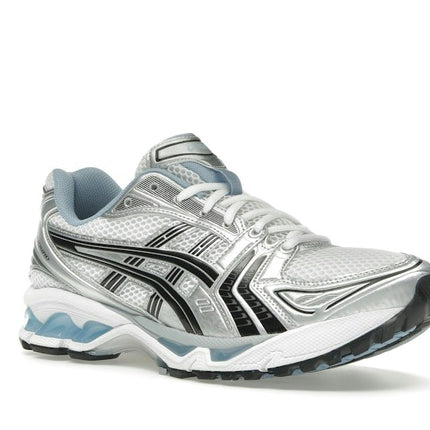 Asics Gel-Kayano 14 JJJJound White Blue 1203A961-101, trois-quarts avant extérieur