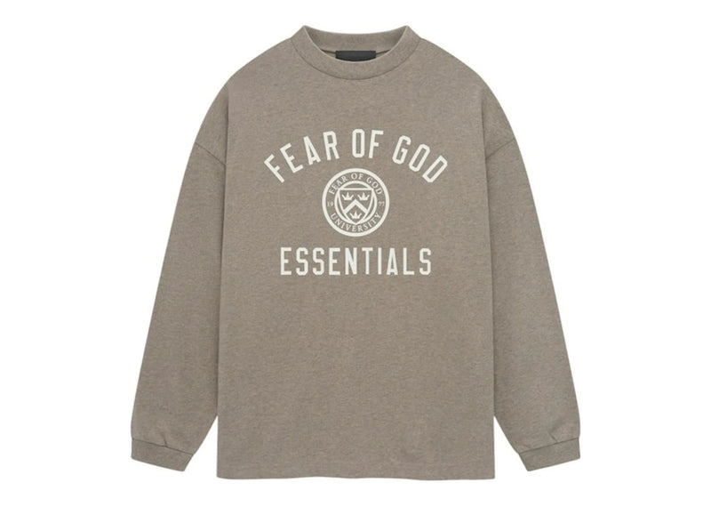 Fear Of God Essentials Jersey Long Sleeve Tee Heather Gray