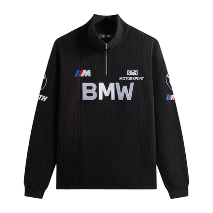 Kith x BMW Cable Fleece Quarter Zip Black 16087439-afad-4c6d-aa5f-6aa94f4135fd, vue principale