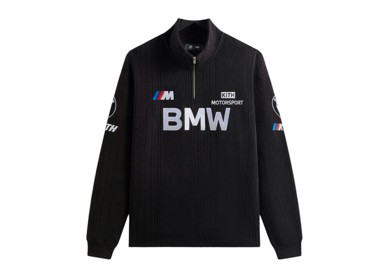 Kith x BMW Cable Fleece Quarter Zip Black
