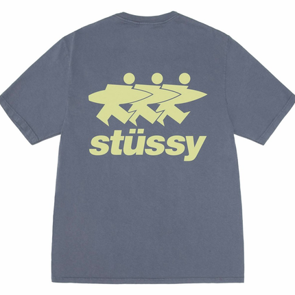 Stussy Surfwalk Pigment Dyed Tee Indigo 1905063, vue principale