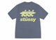 Stussy Surfwalk Pigment Dyed Tee Indigo 1905063, vue principale