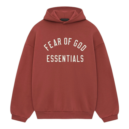 Fear Of God Essentials Fleece Hoodie Crimson 192HO246256F, vue principale