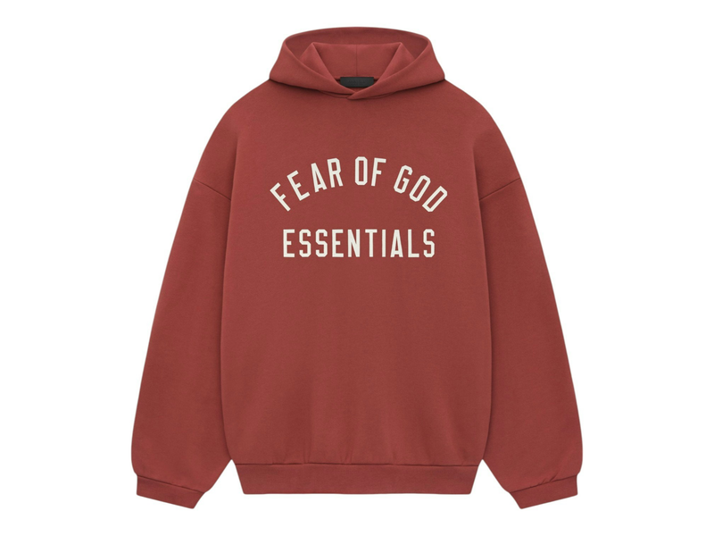 Fear Of God Essentials Fleece Hoodie Crimson