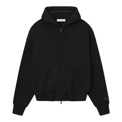Fear Of God Essentials Classic Fleece Zip-Up Hoodie Jet Black 192SP254780F, vue principale
