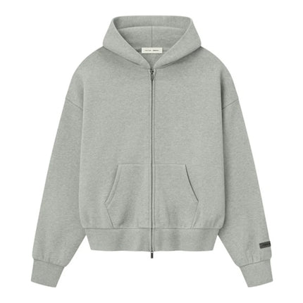Fear Of God Essentials Classic Fleece Zip-Up Hoodie Concrete Heather 192SP254785F, vue principale