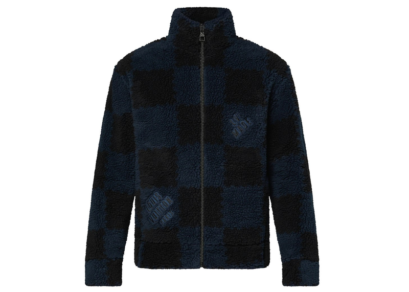 Louis Vuitton x Nigo Jacquared Damier Fleece Blouson Dark Ocean