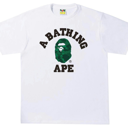 Bape Color Camo College Tee (SS22) White/Green 1I30-110-018, vue principale