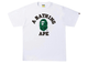 Bape Color Camo College Tee (SS22) White/Green 1I30-110-018, vue principale