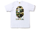 Bape 1st Camo By Bathing Ape Tee (FW22) White Yellow 1I80-110-009, vue principale