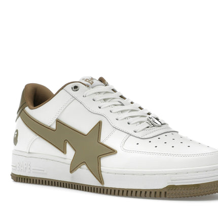 Bape Sta OS #2 White Beige 1K20-191-314-BEI/1K20-291-313-BEI/001FWK201314-BEI, trois-quarts avant extérieur