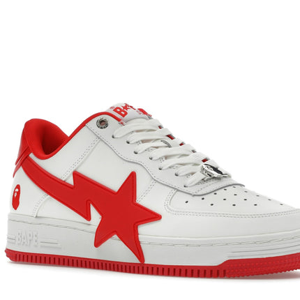 Bape Sta OS #2 White Red 1K20-191-314-RED/1K20-291-313-RED/001FWK201314-RED, trois-quarts avant extérieur