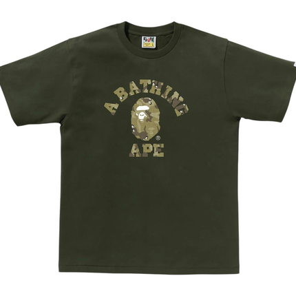 Bape Bitmap College Tee Olivedrab 1K80-110-039, vue principale
