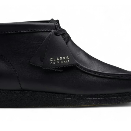 Clarks Wallabee Black Leather 26155512, vue principale