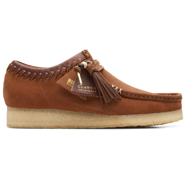 Clarks Originals Wallabee Dark Tan Combination 26165806, vue principale