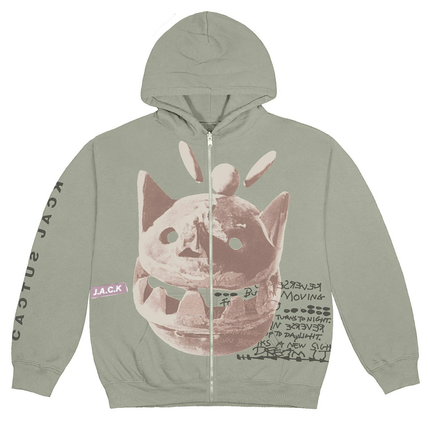 Travis Scott New Sight Zip Up Hoodie Olive 2d6498d8-aeb9-4b6e-84ab-beda4e59669c, vue principale