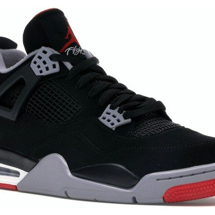 Air Jordan 4 Retro Bred 308497-060, trois-quarts avant extérieur