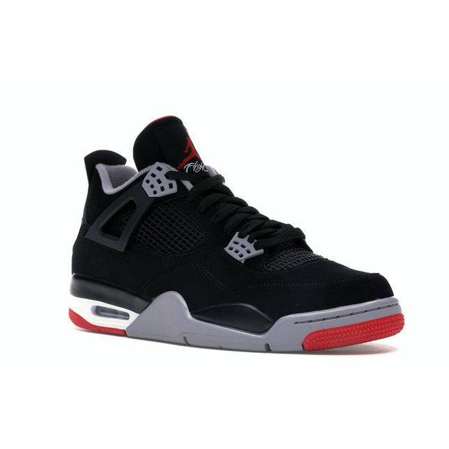 Air Jordan 4 Retro Bred 308497-060, trois-quarts avant extérieur