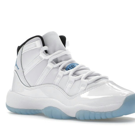 Air Jordan 11 Retro Legend Blue (2024) (GS) 378038-104, trois-quarts avant extérieur