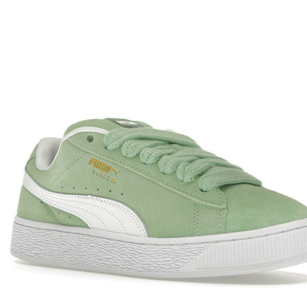 Puma Suede XL Pure Green 395205-07, trois-quarts avant extérieur