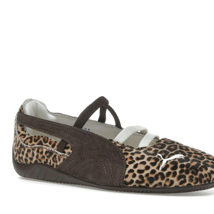 Puma Speedcat Ballet Wild Leopard Pony Hair 406689-01, trois-quarts avant extérieur