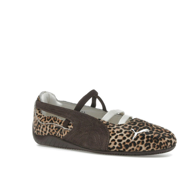 Puma Speedcat Ballet Wild Leopard Pony Hair 406689-01, trois-quarts avant extérieur