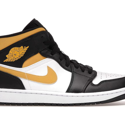 Air Jordan 1 Mid White Pollen Black 554724-177, vue principale