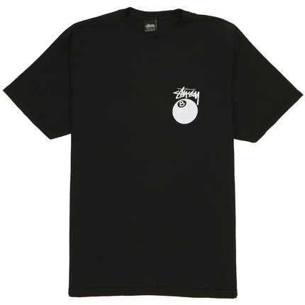 Stussy 8 Ball Pigment Dyed Tee Black 5ac9a9c0-db40-4a65-8625-b7a08068b97d, vue principale