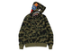 Bape 1st Camo Shark Full Zip Hoodie Green, vue principale