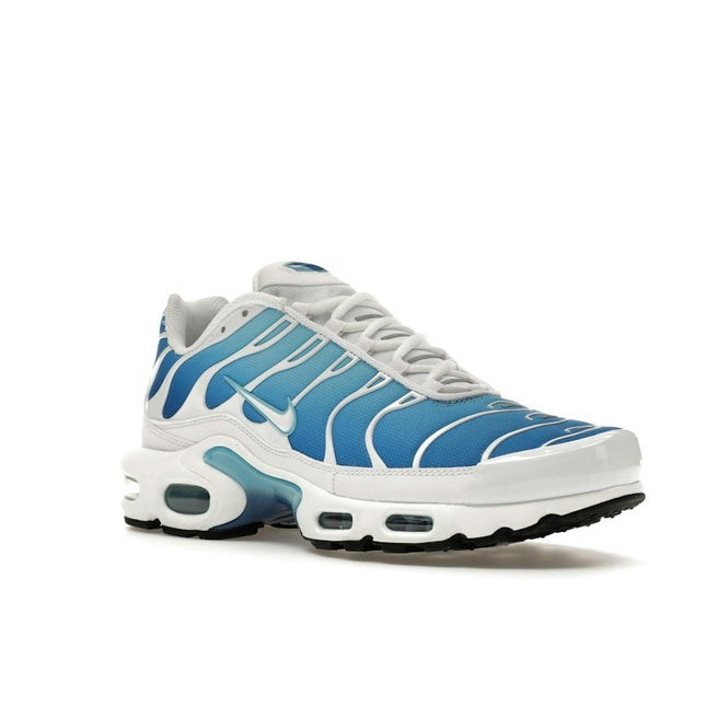 Nike Air Max Plus Sky Blue 852630-411, trois-quarts avant extérieur