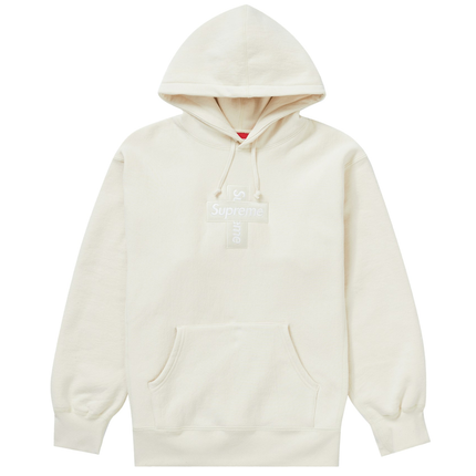 Supreme Cross Box Logo Hooded Sweatshirt Natural 85441b38-c0e4-4a1c-8886-61d56c310e5f, vue principale